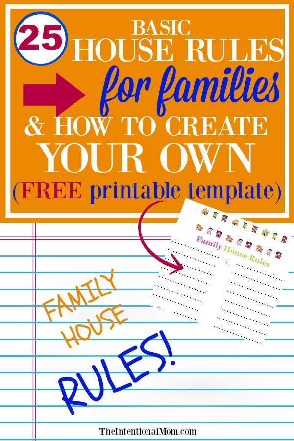 Creative poster-making activity for kids to establish their family rules House Rules worksheet featuring a child creating a poster for their own house rule