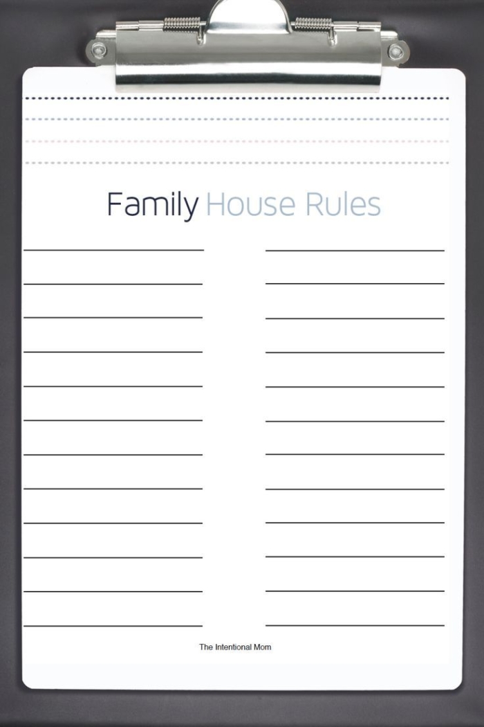 Creative House Rules worksheet for kids to express their unique household guidelines House Rules worksheet designed for children to create their own family rules poster