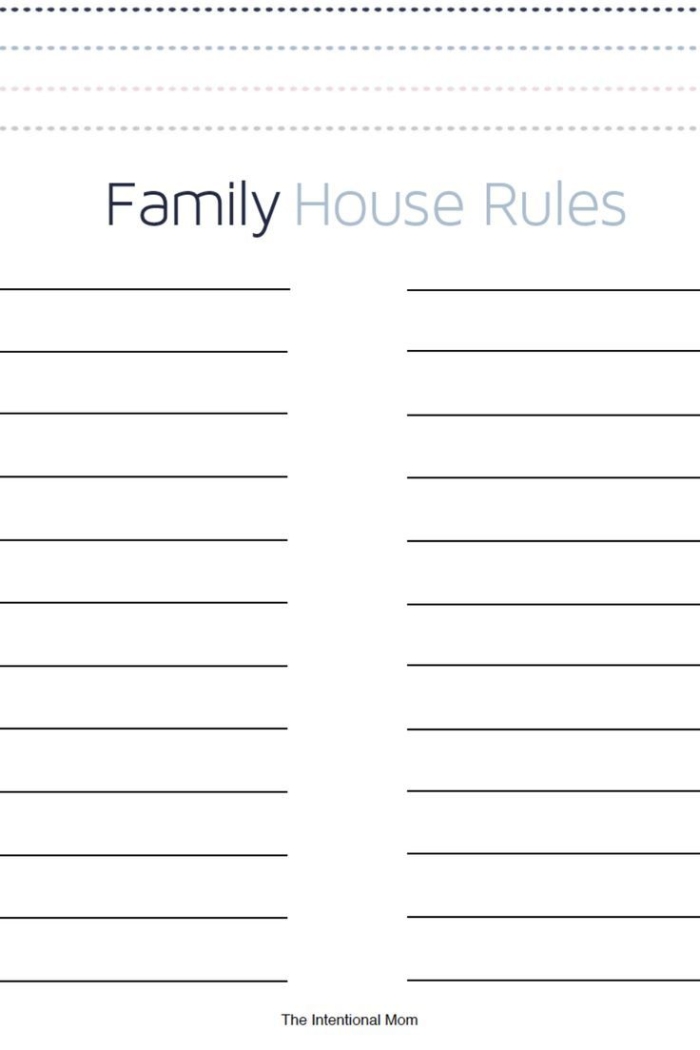 A creative poster activity for children to express their house rules House Rules worksheet for kids to create and illustrate their own family rules
