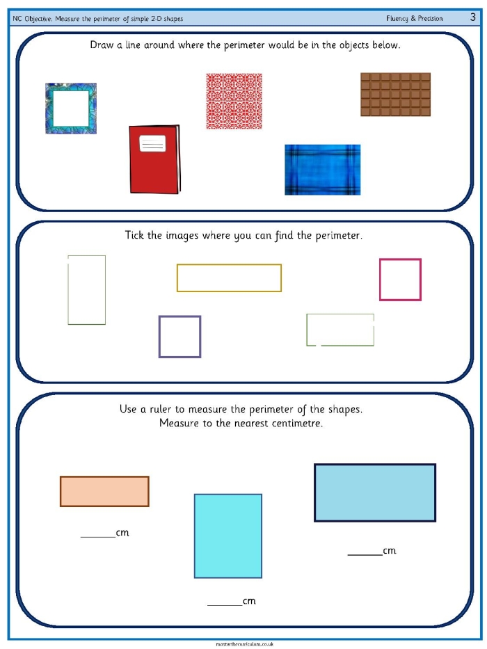 Colorful rulers and cartoon people on a worksheet for second graders to practice measurement skills