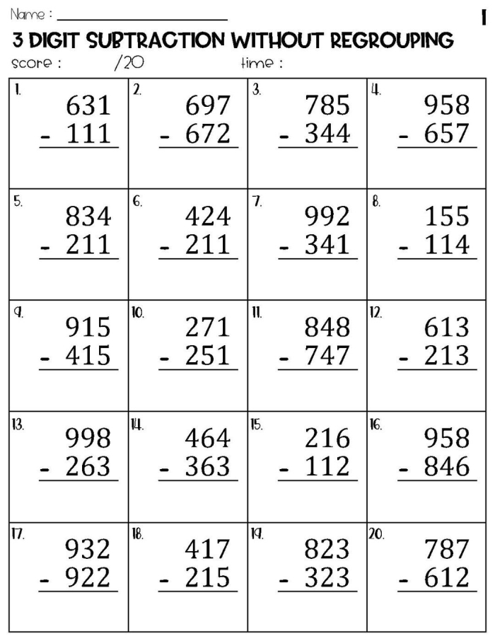 Fractions worksheet for Third Grade Kids practice three-digit subtraction with regrouping on this engaging Hula Hoop worksheet. Hula Hoop: Three-Digit Subtraction with Regrouping for third graders.