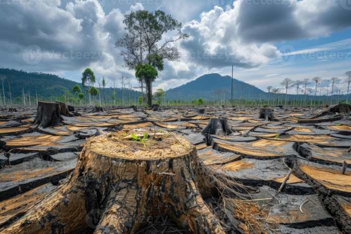 Worksheet on Human Impact: Deforestation for educational purposes Detailed graphic organizer illustrating the causes and consequences of deforestation for sixth graders