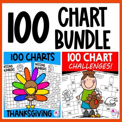 Hundreds Chart Challenge worksheet for first graders to practice math skills