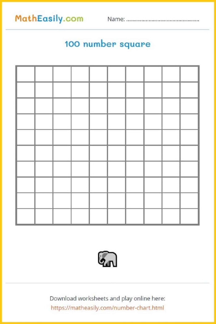 Kindergarten student learning math concepts with a colorful hundreds chart worksheet