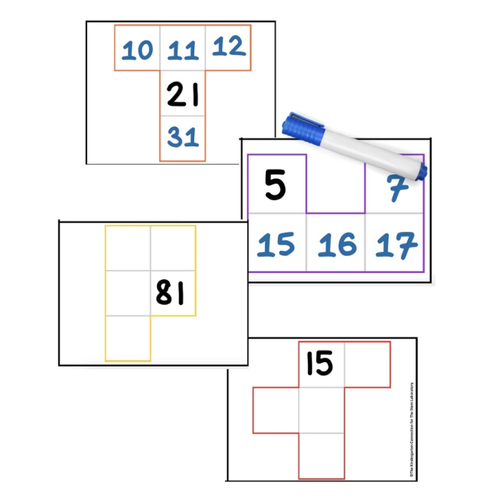 Hundreds chart worksheet for second graders with missing numbers to fill in