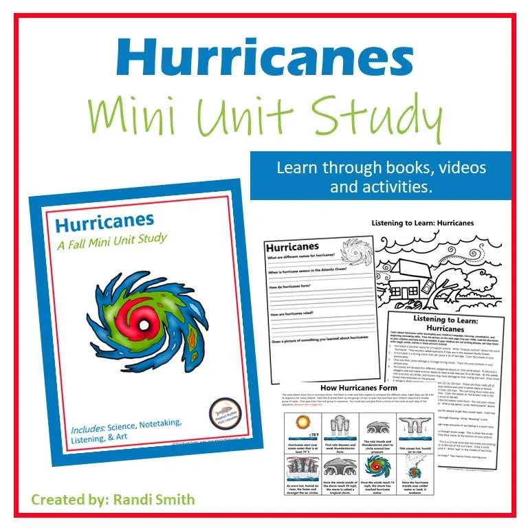 Hurricane Science worksheet for fifth graders featuring a Q&A format on earth science concepts