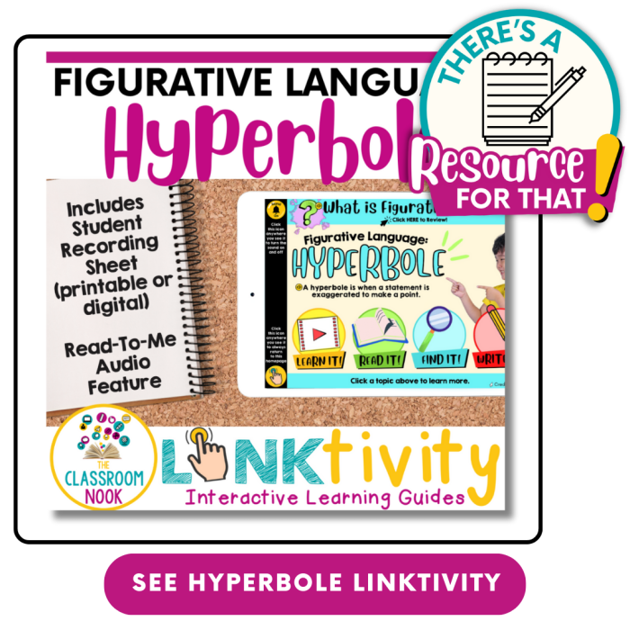 Having Fun with Hyperbole Writing Exercise for Elementary Students Fourth grade students learning to write exaggerated statements and hyperbole examples on a colorful worksheet activity
