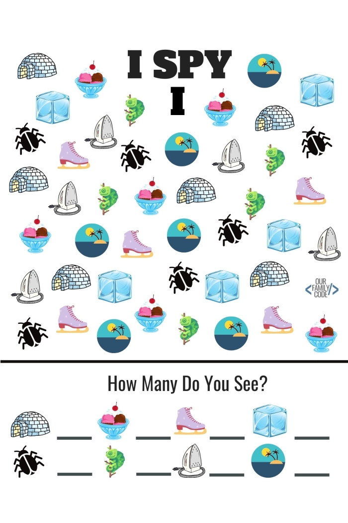 Pre-K Letter S Identification Worksheet for Kindergarten Readiness I Spy Letter S worksheet featuring illustrations of objects starting with the S sound for Pre-K students