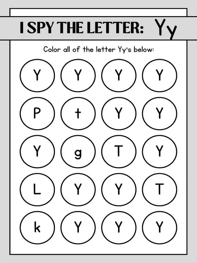 I Spy Letter S Worksheet for Pre-K Students Preschoolers searching for items starting with the letter S on a worksheet