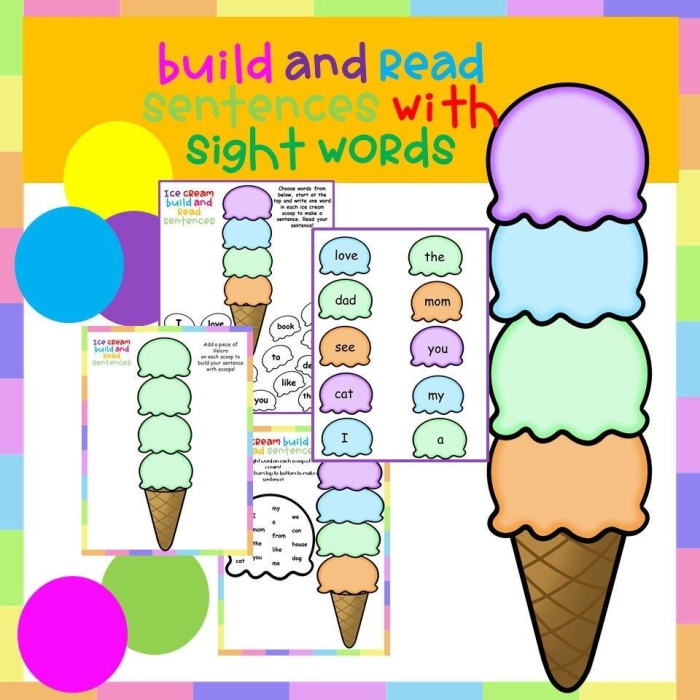 Second grade students practice capitalization and punctuation by correcting sentences in this ice cream shop themed worksheet 23