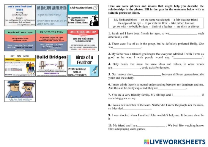 Identical Idioms Matching Exercise for Elementary Reading Practice Fifth grade students matching identical idioms with the same meanings on a worksheet activity