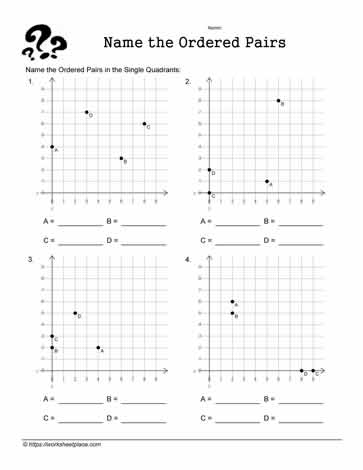 Identify Functions From Ordered Pairs Algebra Practice Sheet 19 Eighth grade algebra worksheet for students to identify functions from a set of ordered pairs
