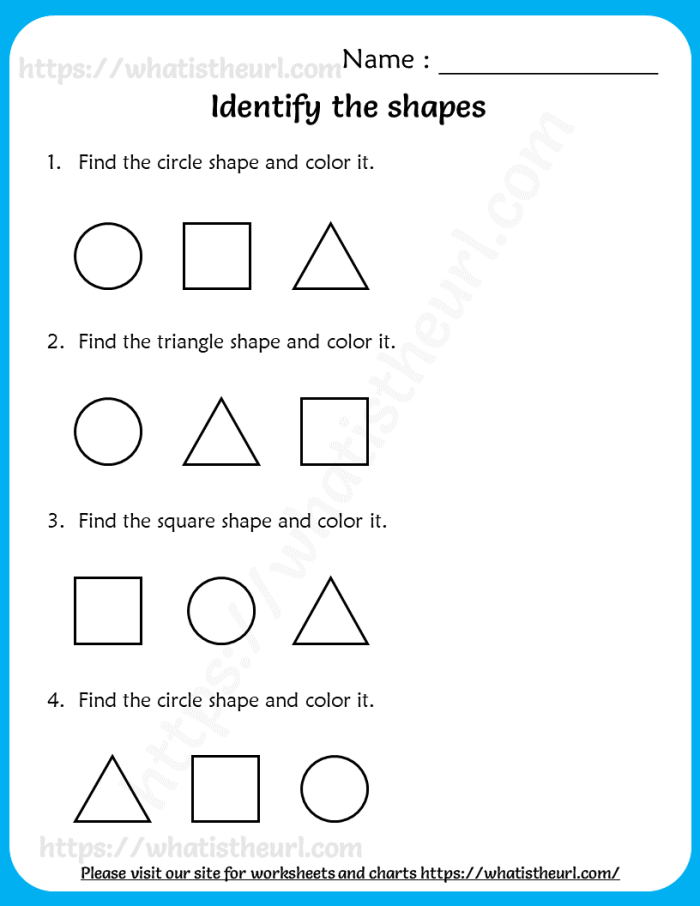 First grade student completing a shapes identification worksheet with multiple choice bubble answers
