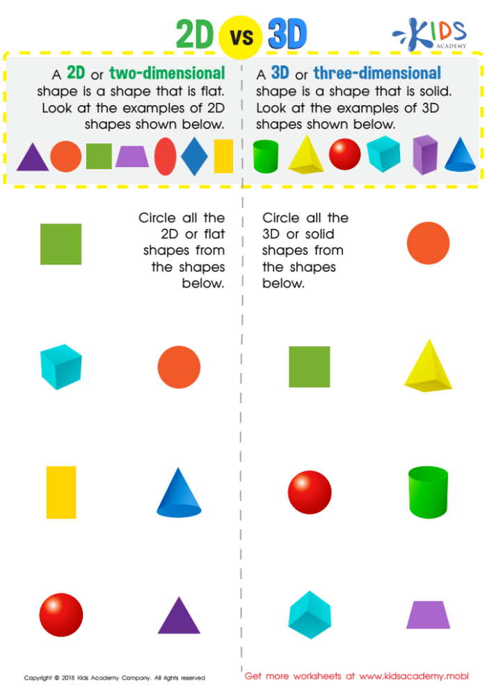 Comparing 2-D Shapes Geometry Worksheet Number 25 Second grade students practice identifying vertices and edges on this Comparing 2-D Shapes worksheet