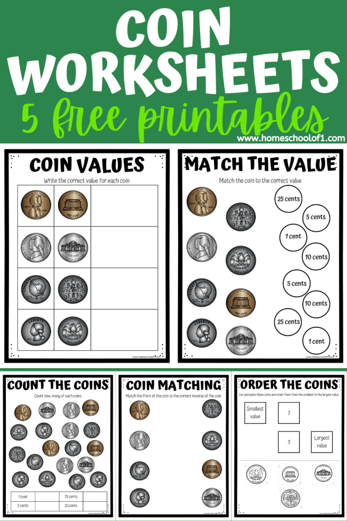 Second grade students identifying and naming U.S. coins including pennies, nickels, and dimes on a math assessment worksheet