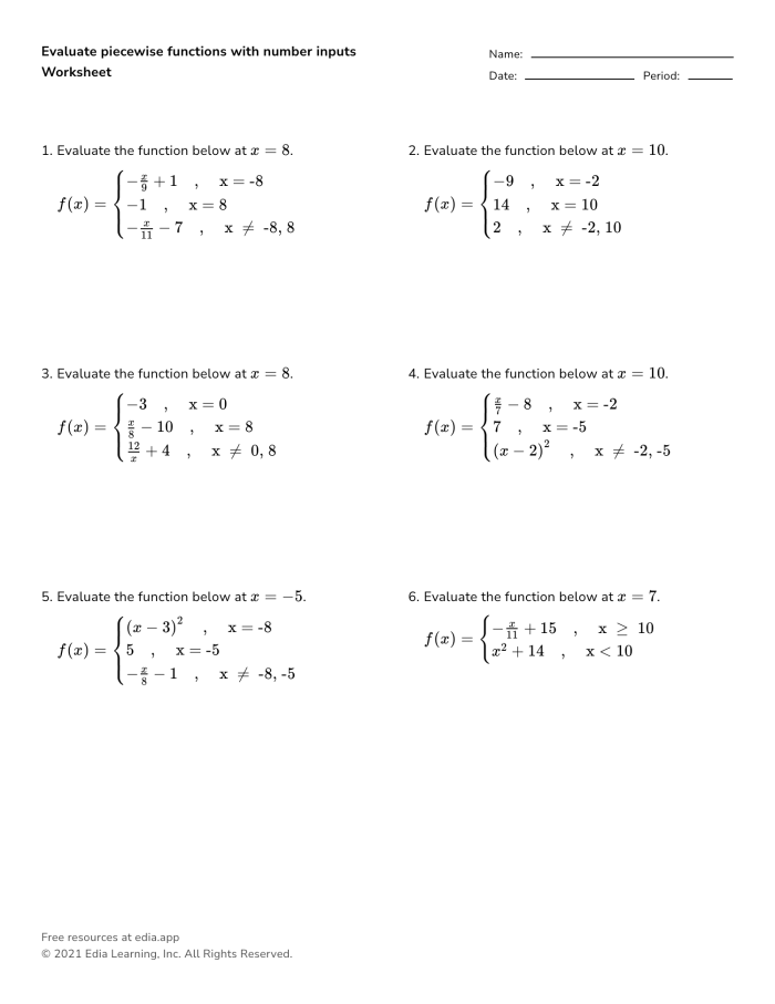 Eighth grade algebra worksheet focusing on identifying functions from various relations
