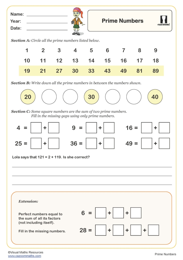 Engaging prime numbers maze activity for students to enhance their math skills Worksheet featuring a maze for identifying prime numbers suitable for fourth graders