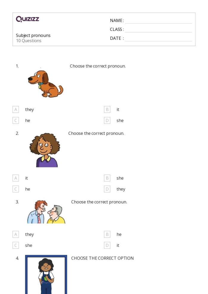Educational resource to enhance writing clarity in grammar skills Worksheet for identifying vague pronouns aimed at sixth-grade students