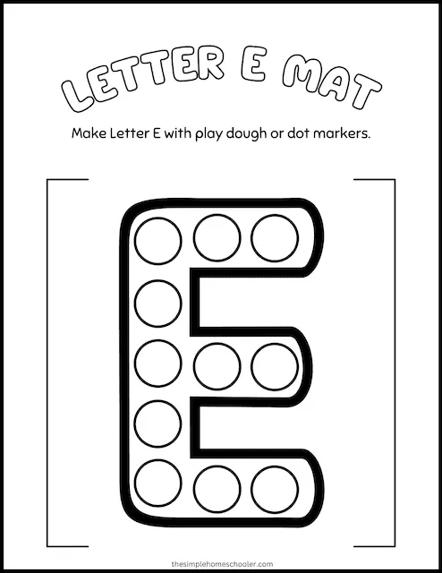 Pre-K worksheet showing a child tracing horizontal lines and the letter E to improve handwriting skills