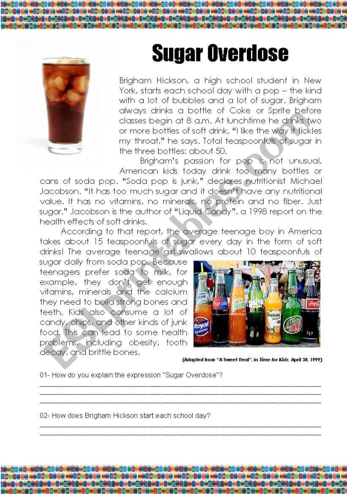 Third grade reading comprehension worksheet featuring a story about Mindy's birthday party and cake decorating