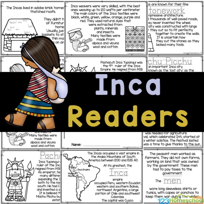 ALT text for a worksheet titled "The Inca Empire's Amazing Roads" designed for sixth-grade students.