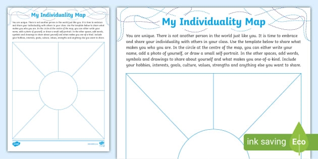 Division worksheet for Sixth Grade A sixth-grade student working on their Individuality Map worksheet, showcasing their unique traits and interests. Creative Individuality Map worksheet for self-exploration in Division.