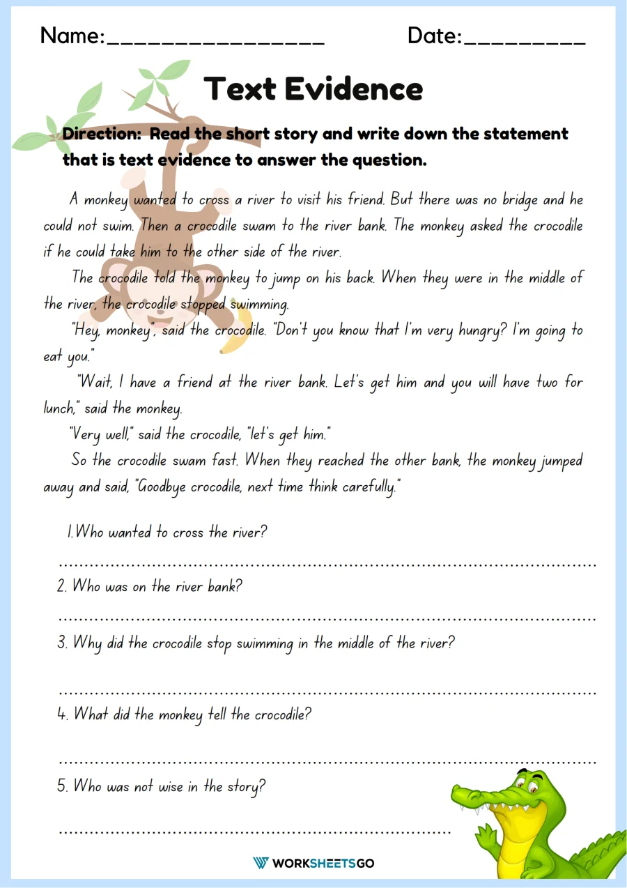 Inferences & Evidence worksheet for fourth grade students Graphic organizer for inferences and evidence in reading comprehension for fourth graders