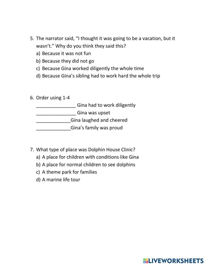 Worksheet featuring reading comprehension exercises on the sport of artistic swimming for seventh graders