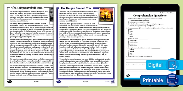 Baobab tree illustration showcasing its unique features and significance as Africa's "tree of life