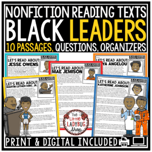 Worksheet image illustrating George Washington Carver's life and accomplishments in reading comprehension activities Informational reading comprehension worksheet focusing on the biography of George Washington Carver for sixth graders