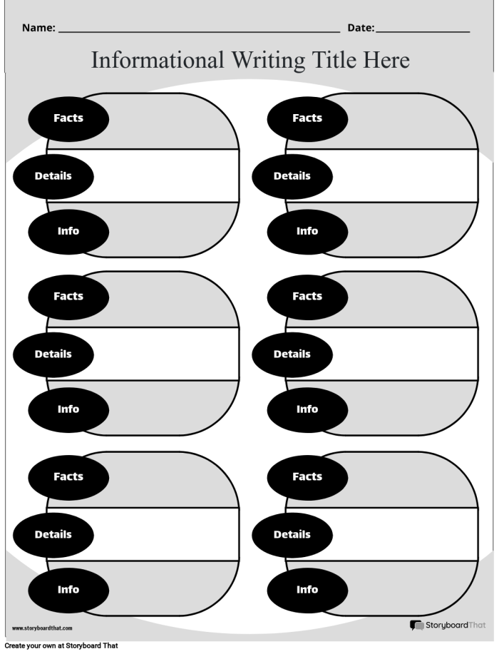 A third grade student worksheet for assessing informational writing skills with a prompt and response area