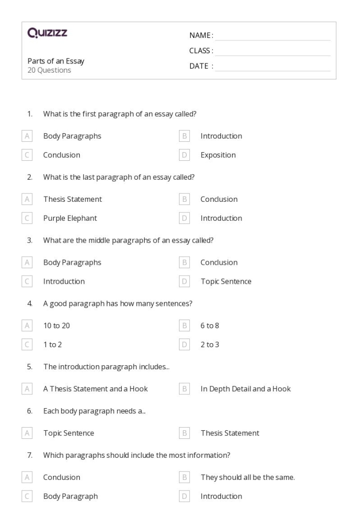 Mixed Up Essay Worksheet for Engaging Writing Practice Worksheet for organizing an informative essay structure for fourth graders