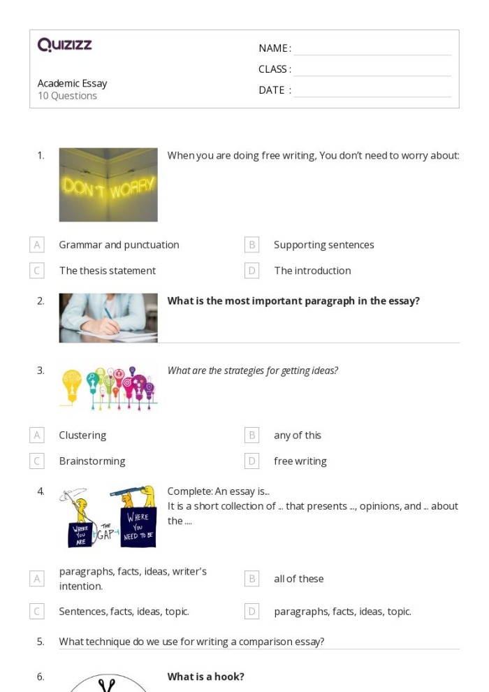 Mixed Up Essay worksheet activity for engaging writing practice Worksheet for organizing an informative essay structure for fourth graders