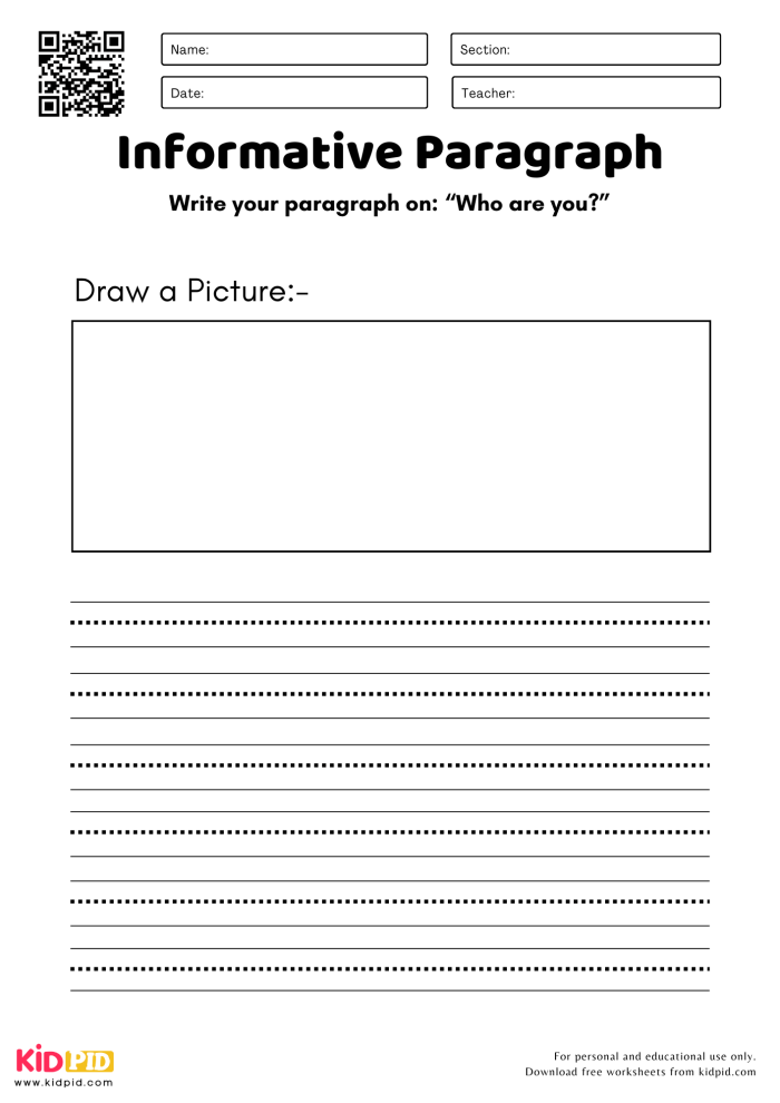 Informative Paragraph Outline Worksheet for 5th Grade Students 13 Fifth grade reading worksheet featuring a sample paragraph and an outline for students to practice informational writing