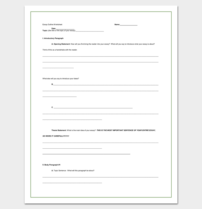 Sample structure for writing an informative paragraph in a classroom setting Worksheet illustrating the steps to outline an informative paragraph for fifth graders