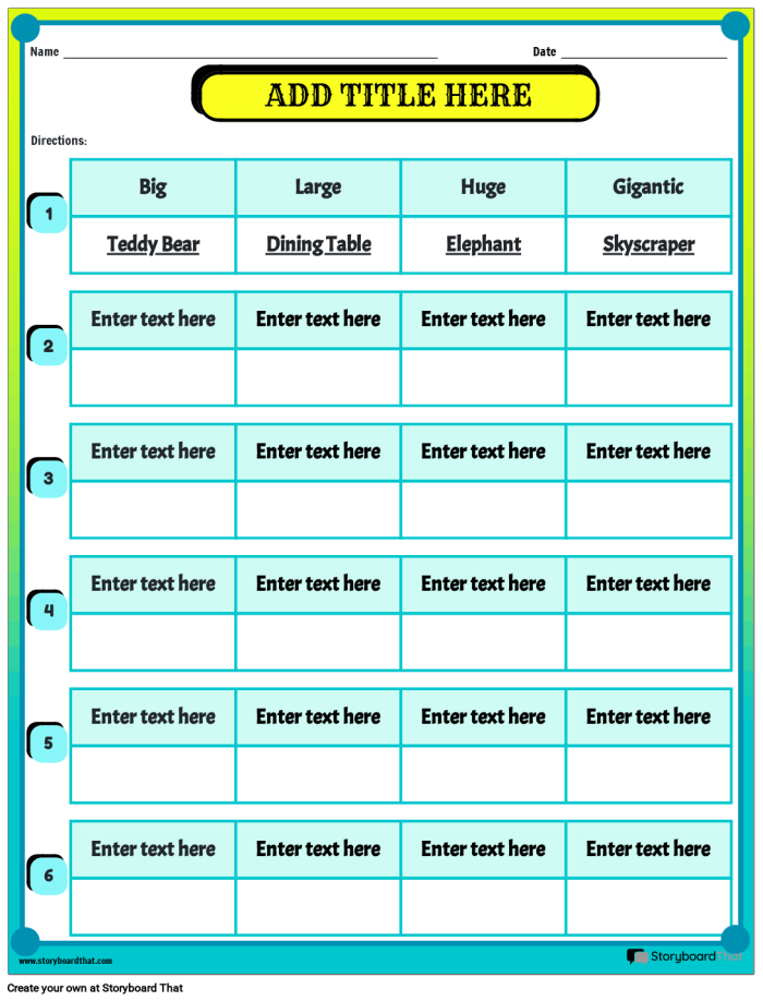 Seventh grade grammar worksheet featuring exercises to order vocabulary words by intensity