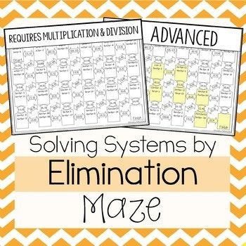 Place Value worksheet for Eighth Grade Interactive math maze for practicing systems of equations elimination in eighth grade. Engaging worksheet to enhance algebra skills through a fun challenge.