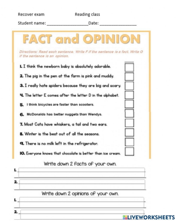 Fact or Opinion: Howler Monkeys worksheet for engaging learning activities Interactive worksheet for second graders on distinguishing facts and opinions about howler monkeys