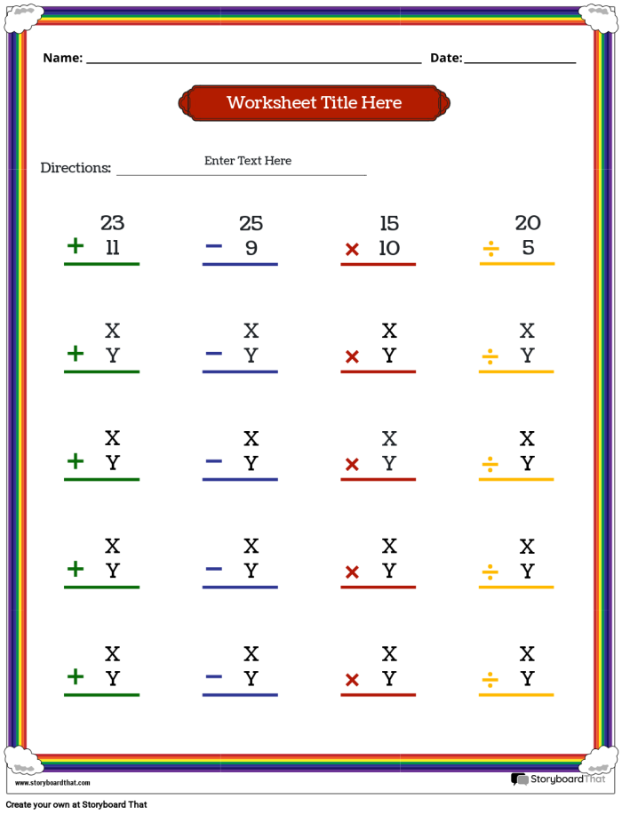 Interactive worksheet for third graders featuring the Four in a Row: Mixed Operations math game