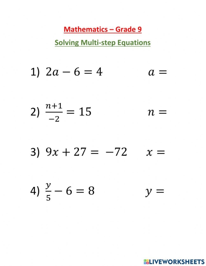 History worksheet for Eighth Grade Interactive worksheet for eighth graders focusing on multi-step equations and code breaking. Multi-Step Equations: Crack the Code worksheet for engaging math practice.