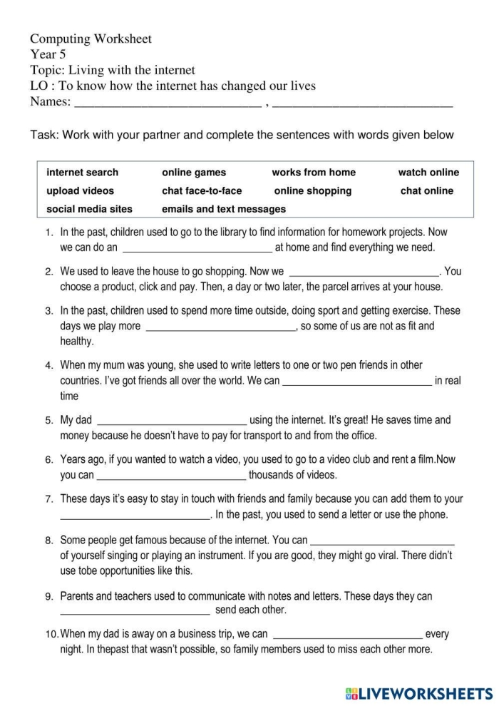 Illustration of undersea cables connecting continents for the How the Internet Travels Across the Ocean worksheet