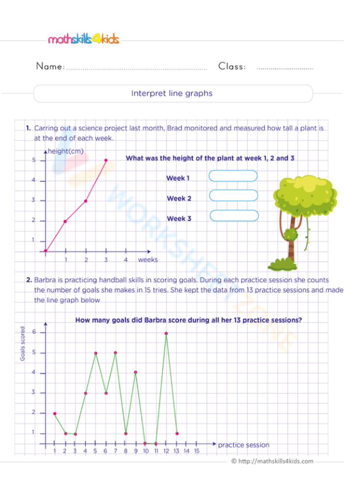 Interpret the Line Plot worksheet for hands-on learning in graphing skills. Line plot worksheet for second graders analyzing data in life science.