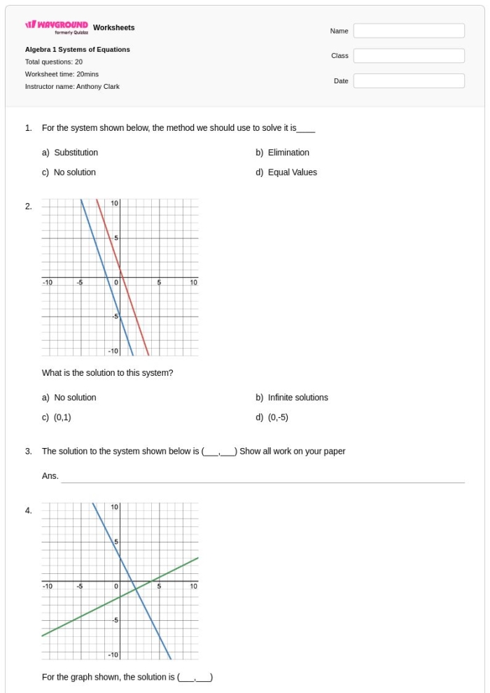 Two intersecting lines on a coordinate plane representing a system of equations with one solution for eighth grade Spanish learners