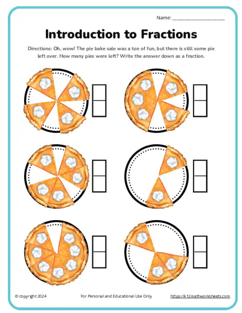 Earth and Space Science worksheet for Third Grade Children engaging with an Introduction to Fractions worksheet, practicing number and word forms. Fun and educational worksheet for third graders focusing on basic fractions.