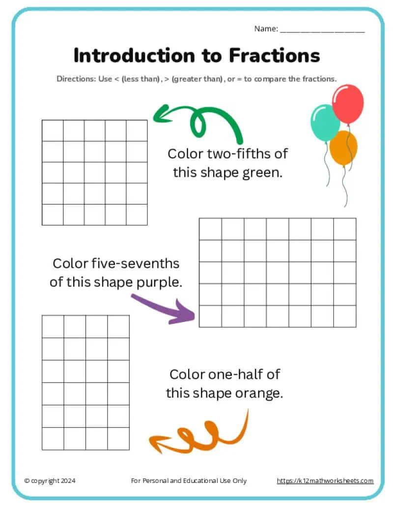 Earth and Space Science worksheet for Third Grade Third grade students enjoy learning fractions with this engaging worksheet that combines numbers and words. Fun introduction to fractions worksheet for young learners in Earth and Space Science.
