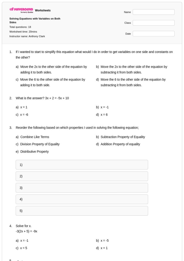 Fractions worksheet for Third Grade Worksheet featuring inverse equations related to multiplication for third graders. Inverse Equations: Multiplication worksheet for practicing times tables.