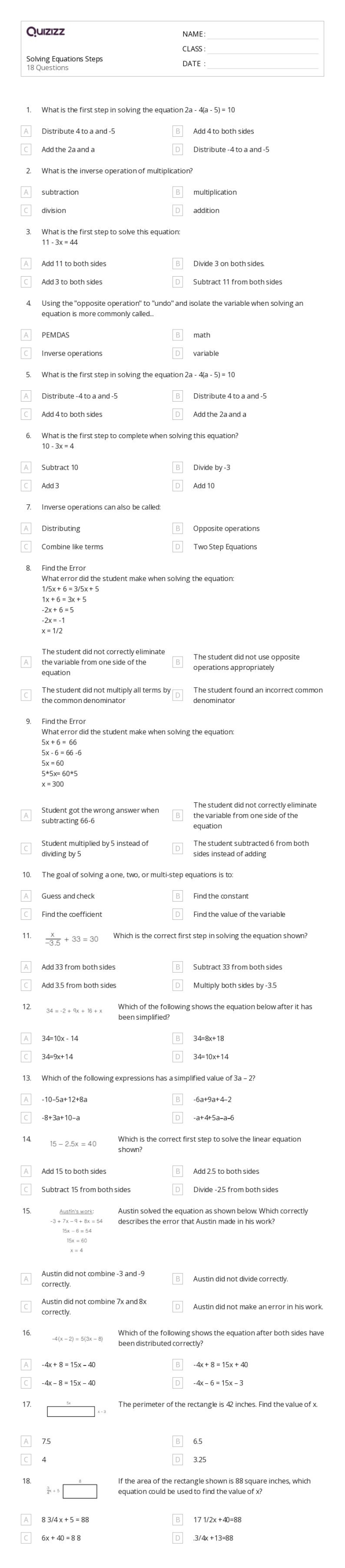 Educational resource on times tables and inverse relationships in math Worksheet featuring inverse multiplication equations for third graders learning fractions