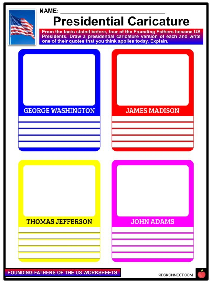 Irish-American founding fathers worksheet activity for fifth grade students learning about numbers and counting
