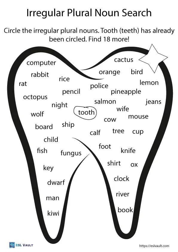 Irregular Plural Noun Match Worksheet Five for Second Grade Students Second grade students matching irregular plural nouns on a worksheet exercise