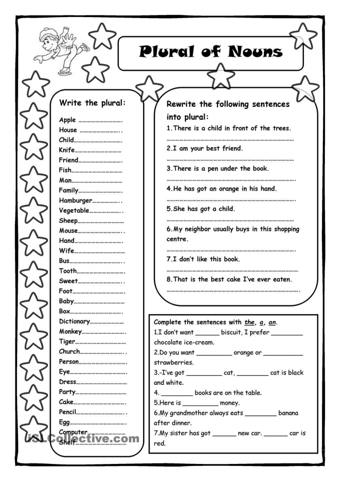 Grammar and Mechanics worksheet for Second Grade Worksheet featuring irregular plurals for second graders, connecting images with nouns. Irregular Plurals: Plural Practice 1 worksheet - Image 21.